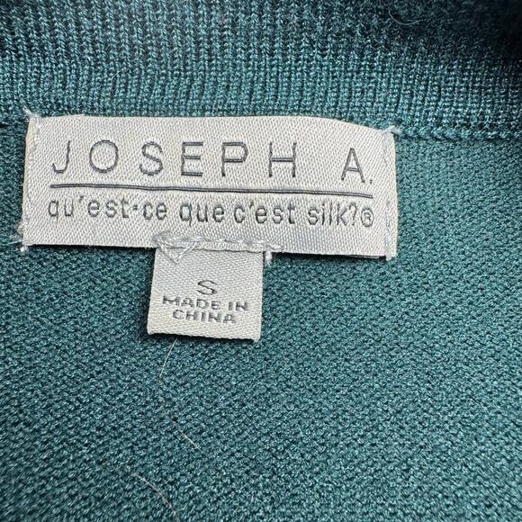 Joseph A Open Front Green long-sleeve cardigan with fringe hem. Size S - Picture 6 of 9